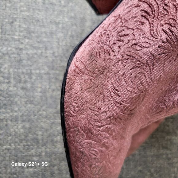 Sam Edelman pink velvet embossed floral print womens size 8 - Picture 9 of 11
